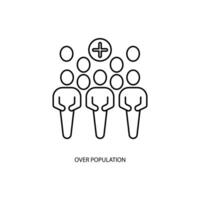 sobre população conceito linha ícone. simples elemento ilustração. sobre conceito de população esboço símbolo Projeto. vetor