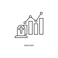 morte taxa conceito linha ícone. simples elemento ilustração. morte taxa conceito esboço símbolo Projeto. vetor