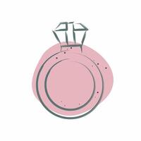 ícone diamante anel. relacionado para moda símbolo. cor local estilo. simples Projeto editável. simples ilustração vetor