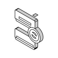 ar condicionamento substituição isométrico ícone vetor ilustração