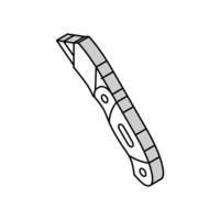 Utilitário faca equipamento isométrico ícone vetor ilustração