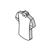 pólo tecido roupas isométrico ícone vetor ilustração