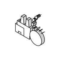plantar fábrica demolições isométrico ícone vetor ilustração