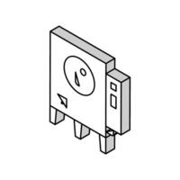 aquecimento cacau equipamento isométrico ícone vetor ilustração