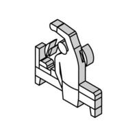 relaxamento técnicas isométrico ícone vetor ilustração