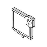 ilustração em vetor ícone isométrico de reparo de moldura de janela