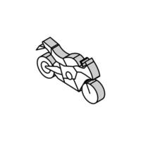 cruzador motocicleta isométrico ícone vetor ilustração