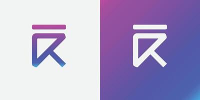 r logotipo Projeto minimalista com gradiente vibrante cores vetor