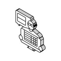dados entrada escriturário isométrico ícone vetor ilustração