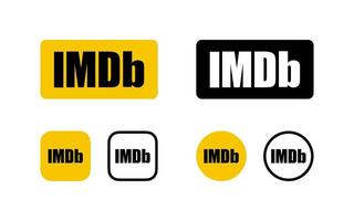 imdb logotipos. editorial usar apenas. vinnitsa, Ucrânia - fevereiro 20, 2024 vetor