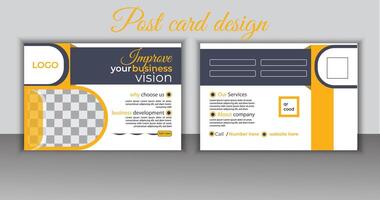 minimalista profissional cartão postal Projeto modelo. pró vetor. vetor