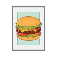 ilustração do hamburguer vetor