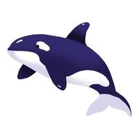 orca oceano mamíferos plano ilustração vetor