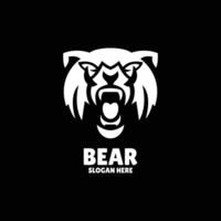 Urso silhueta logotipo Projeto ilustração vetor