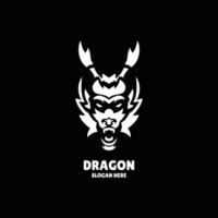 Dragão silhueta logotipo Projeto ilustração vetor