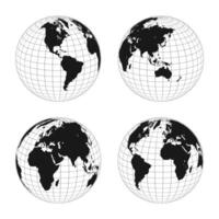 conjunto do globos vetor ilustração