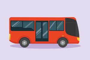 moderno ônibus. terra transporte conceito colori plano vetor ilustração isolado.
