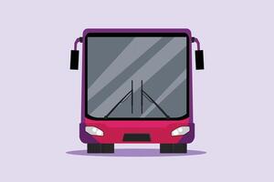 moderno ônibus. terra transporte conceito colori plano vetor ilustração isolado.