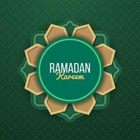 realista Ramadã kareem rótulo Projeto vetor
