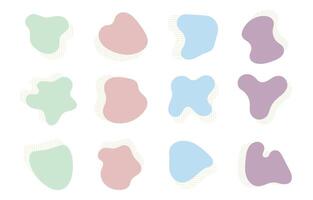 fluido blob geométrico formulários. plano Projeto moderno ameba para bandeira Projeto. gráfico elemento, abstrato colorida bolha, vetor ilustração