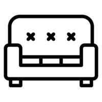 ícone de linha de sofá vetor