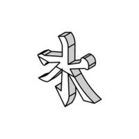 confucionismo religião isométrico ícone vetor ilustração
