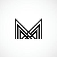 moderno m carta logotipo, m abstrato logotipo Projeto conceito isolado vetor modelo ilustração