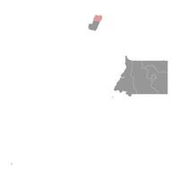 bioko norte província mapa, administrativo divisão do equatorial guiné. vetor ilustração.