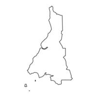 litoral província mapa, administrativo divisão do equatorial guiné. vetor ilustração.