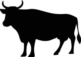 vaca silhueta ilustração vetor branco fundo