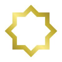 dourado Estrela islâmico símbolo vetor