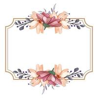 decorativo floral folhagem enfeite para Casamento convite vetor