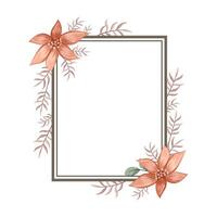 decorativo floral folhagem enfeite para Casamento convite vetor