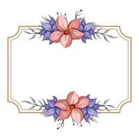 decorativo floral folhagem enfeite para Casamento convite vetor