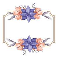 decorativo floral folhagem enfeite para Casamento convite vetor