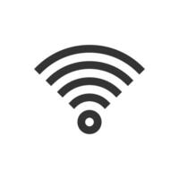 Wi-fi símbolo ícone dentro Grosso esboço estilo. Preto e branco monocromático vetor ilustração.