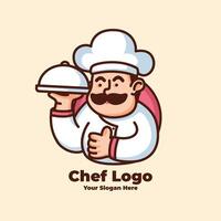 chefe de cozinha mascote logotipo personagem ilustração vetor