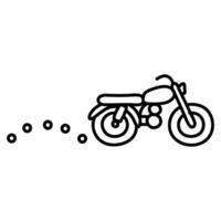 mapa motocicleta rota ícone mão desenhado vetor ilustração