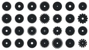 circular serra. rotativo lâminas Serra máquina, cortar dentes máquina para carpintaria, industrial máquina para madeira construção. vetor plano ilustração