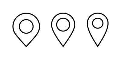 PIN ícone vetor coleção. localização placa e símbolo. destino ícone. mapa PIN
