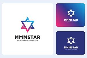 mmm Estrela símbolo logotipo Projeto modelo vetor