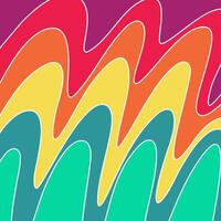 colorida arco Iris abstrato padronizar com ondas formas modelo fundo Projeto para social meios de comunicação plataforma. vetor