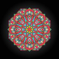 mandala de flores. elementos decorativos vintage. padrão oriental, ilustração vetorial. vetor