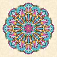 mandala de flores. elementos decorativos vintage. padrão oriental, ilustração vetorial. vetor