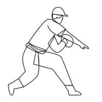 beisebol jogador coleção ilustrações vetor