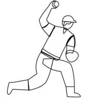 beisebol jogador coleção ilustrações vetor