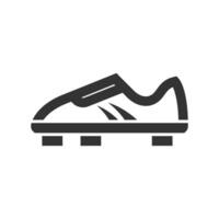 futebol sapato ícone dentro Grosso esboço estilo. Preto e branco monocromático vetor ilustração.