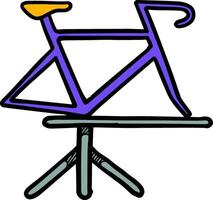 bicicleta ficar de pé ícone estilo cor vetor ilustração