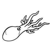 polvo ícone. mão desenhado vetor ilustração. mar criatura oito ramificado molusco