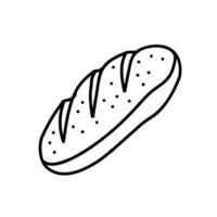 baguete francês pão ícone. mão desenhado vetor ilustração.